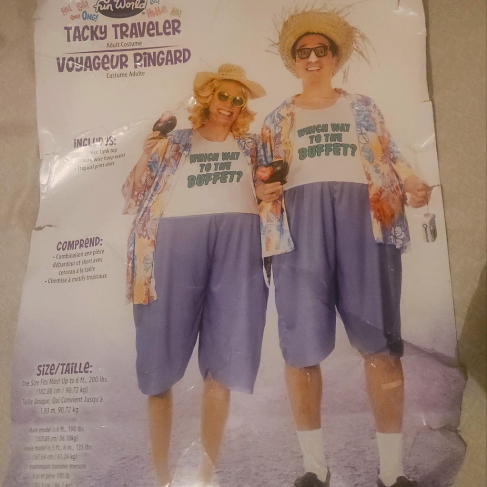 One Size "tacky traveler" Halloween costume